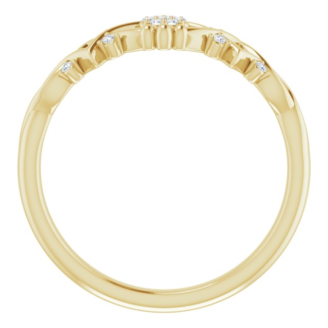 14K Yellow .06 CTW Natural Diamond Vintage-Inspired Ring